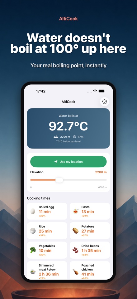AltiCook: Altitude Cooking