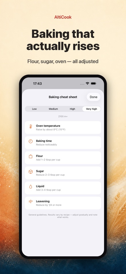 AltiCook: Altitude Cooking 6