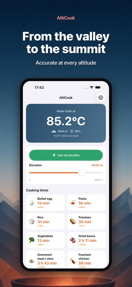 AltiCook: Altitude Cooking 10