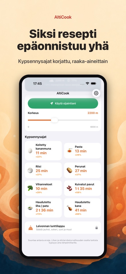AltiCook: Ruoanlaitto ylhäällä 2