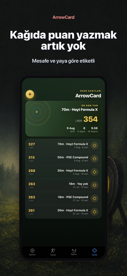 ArrowCard: Okçuluk Skoru 3