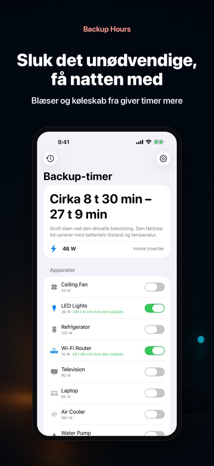 Backup Hours: Batteritid 2
