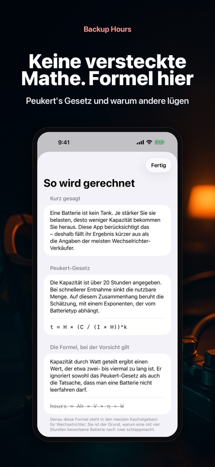 Backup Hours: Akku-Restzeit 10