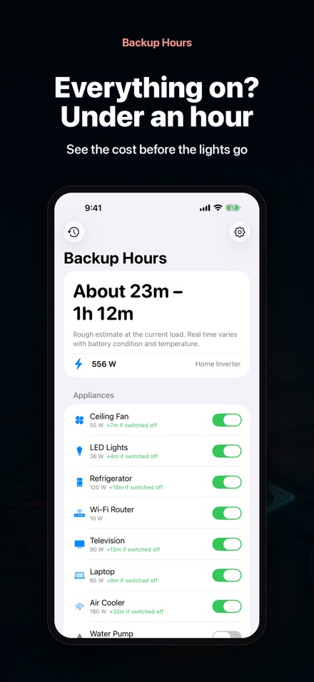 Backup Hours: Inverter Time 3