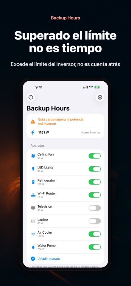 Backup Hours: respaldo 6