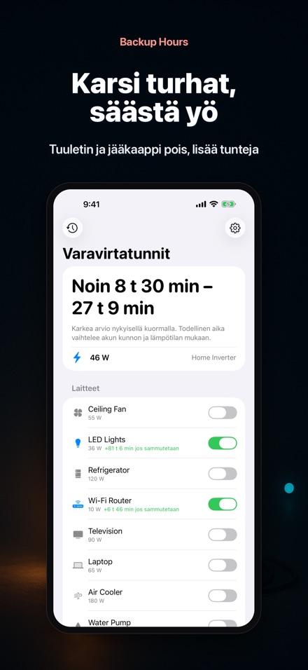 Backup Hours: Akun tunnit 2