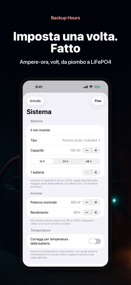 Backup Hours: ore di batteria 7