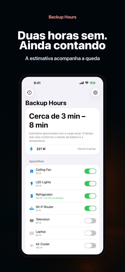Backup Hours: autonomia 5