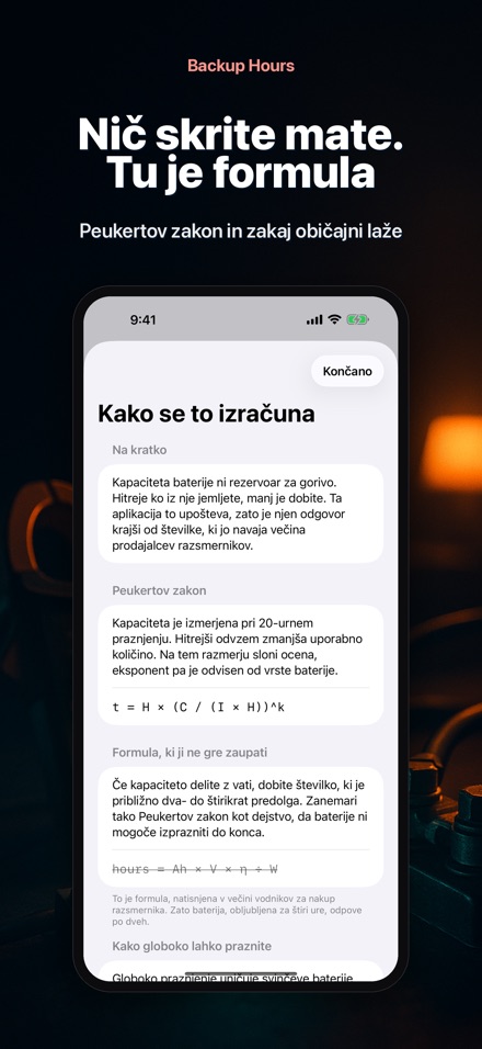 Backup Hours: čas baterije 10