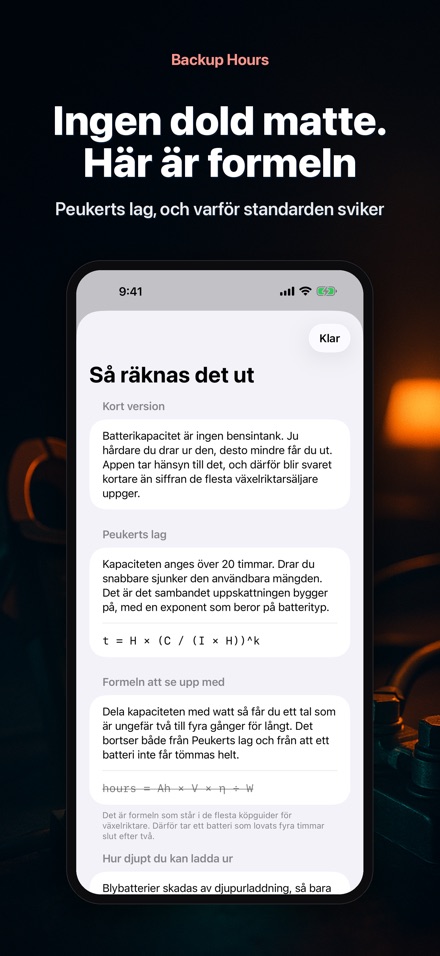 Backup Hours: Batteritid 10