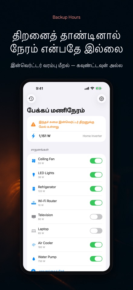 பேக்கப் மணிநேரம் 6