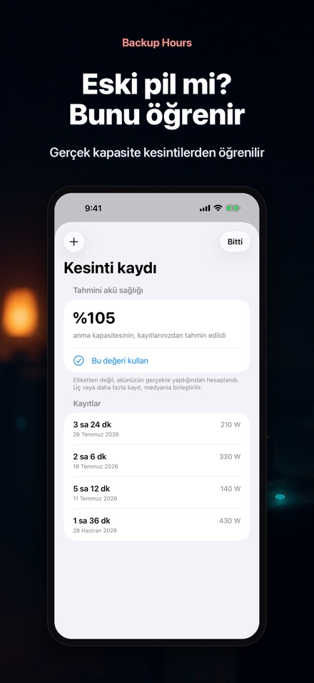 Backup Hours: Akü Kaç Saat 9
