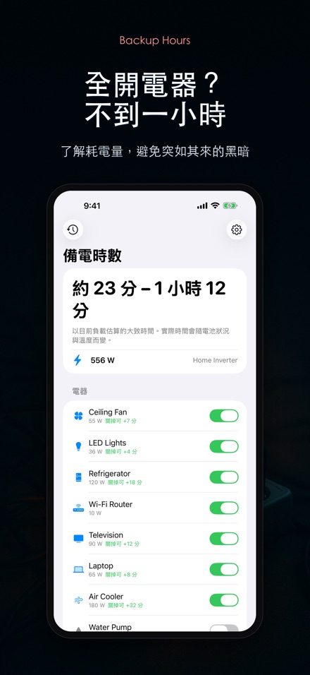 備電時數:電池還撐多久 3