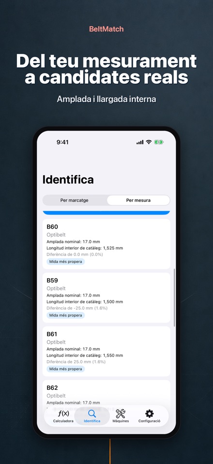 BeltMatch: Cerca corretja en V 7