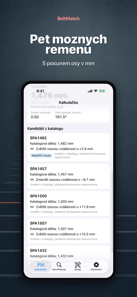 BeltMatch: Hledač klínových 3