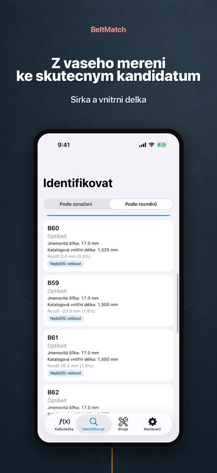 BeltMatch: Hledač klínových 7