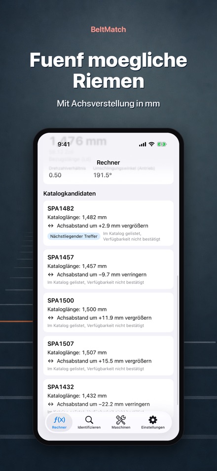 BeltMatch: Keilriemen-Suche 3