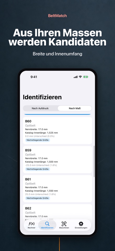 BeltMatch: Keilriemen-Suche 7