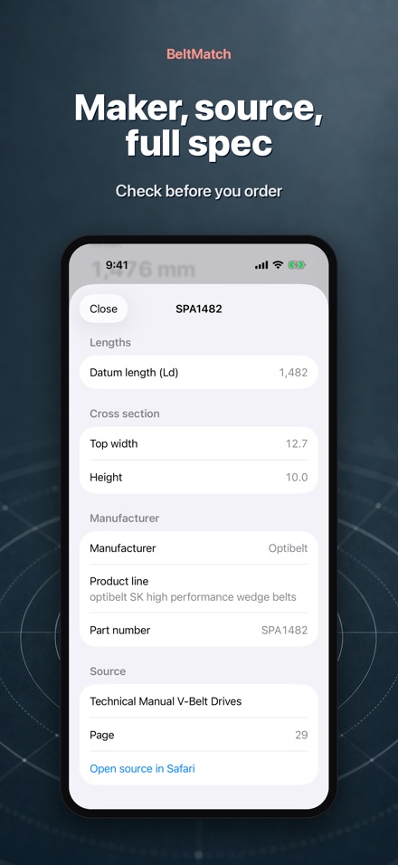 BeltMatch: V-Belt Finder 4