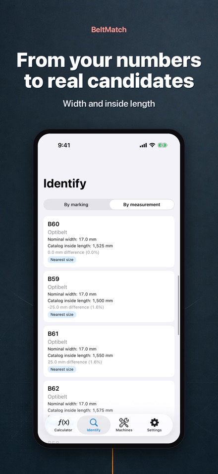 BeltMatch: V-Belt Finder 7