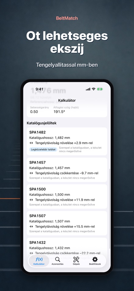 BeltMatch: Ékszíj kereső 3