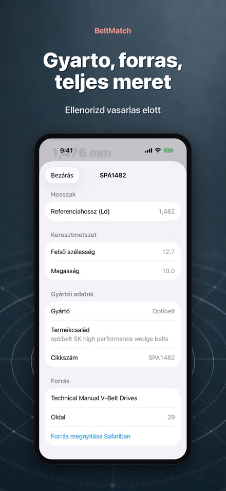 BeltMatch: Ékszíj kereső 4