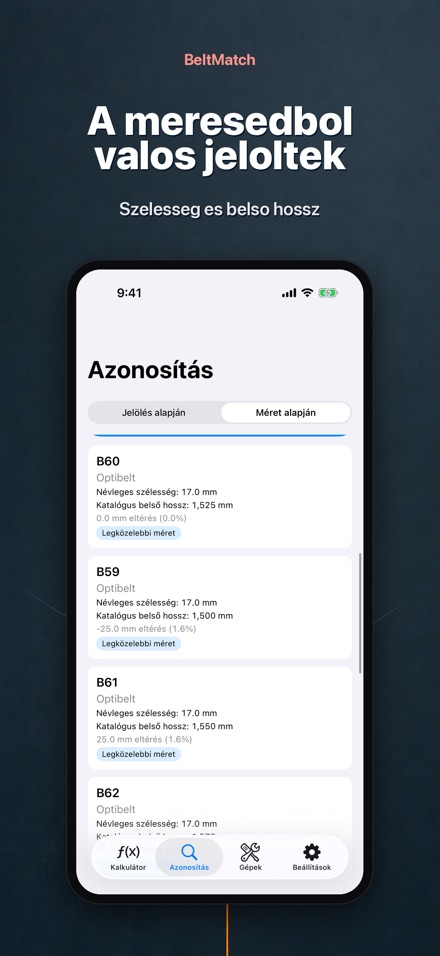 BeltMatch: Ékszíj kereső 7