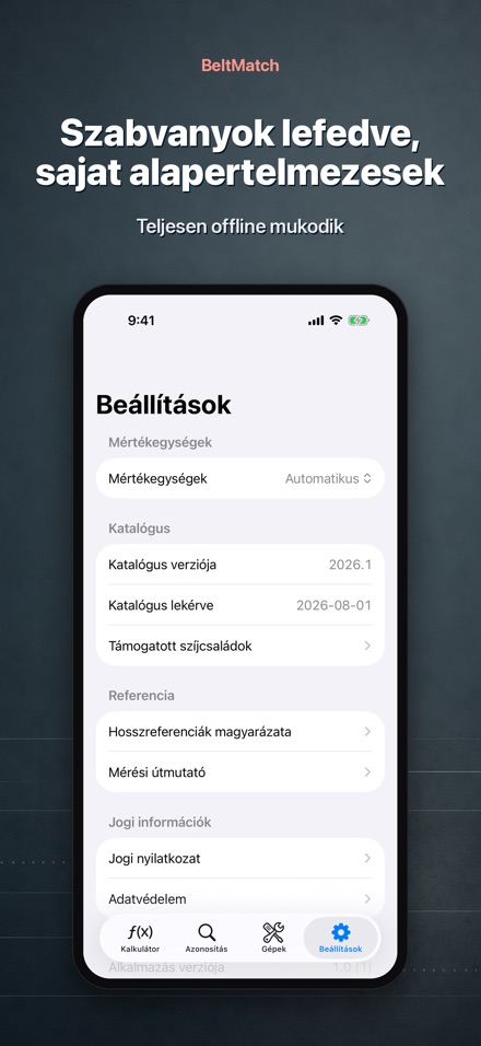 BeltMatch: Ékszíj kereső 10
