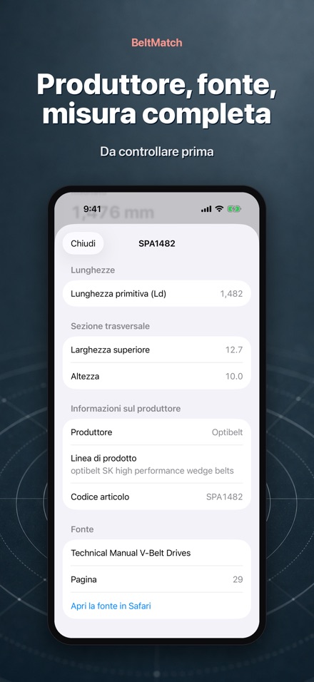 BeltMatch: Cerca cinghia a V 4