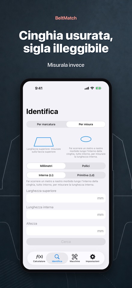 BeltMatch: Cerca cinghia a V 6