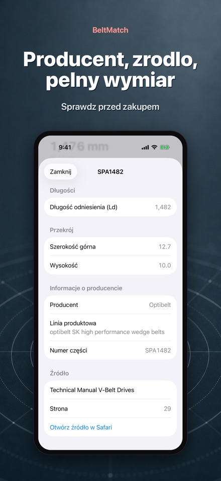 BeltMatch: Wyszukaj pasek klin 4
