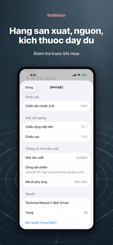 BeltMatch: Tìm dây curoa V 4