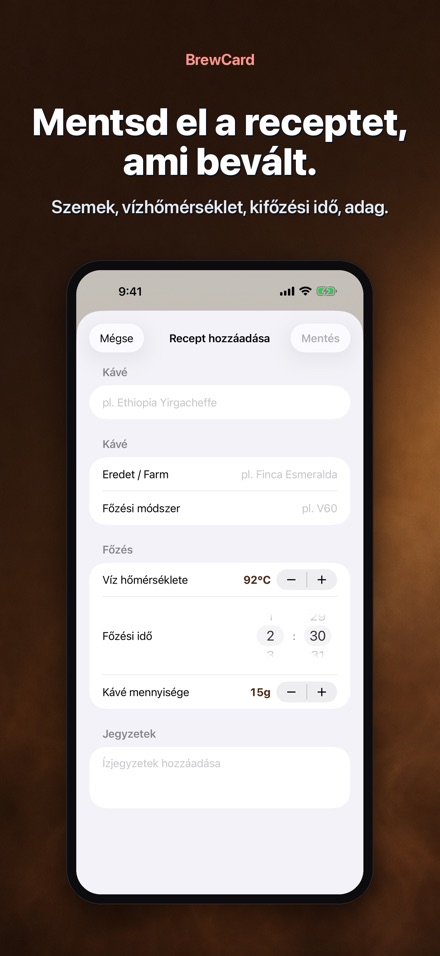 BrewCard: Kave Receptkartyak 2