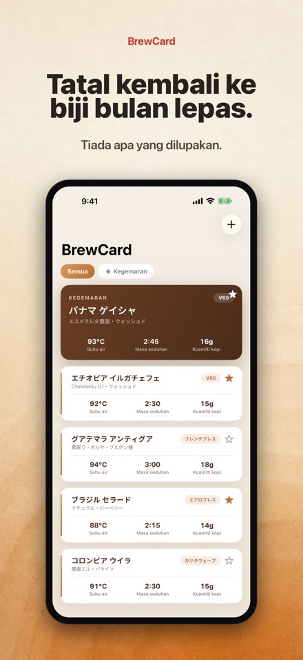BrewCard: Kad Resipi Kopi 7