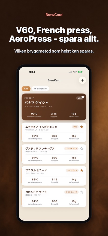 BrewCard: Kaffe Receptkort 6