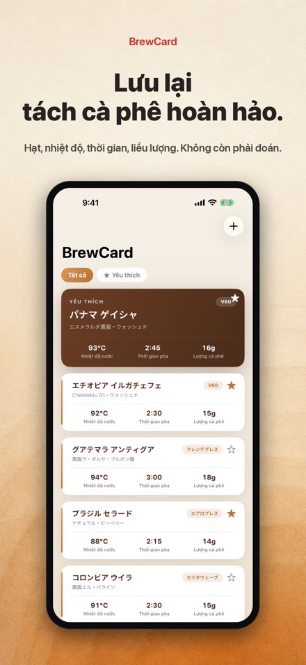 BrewCard: The Cong Thuc Cafe
