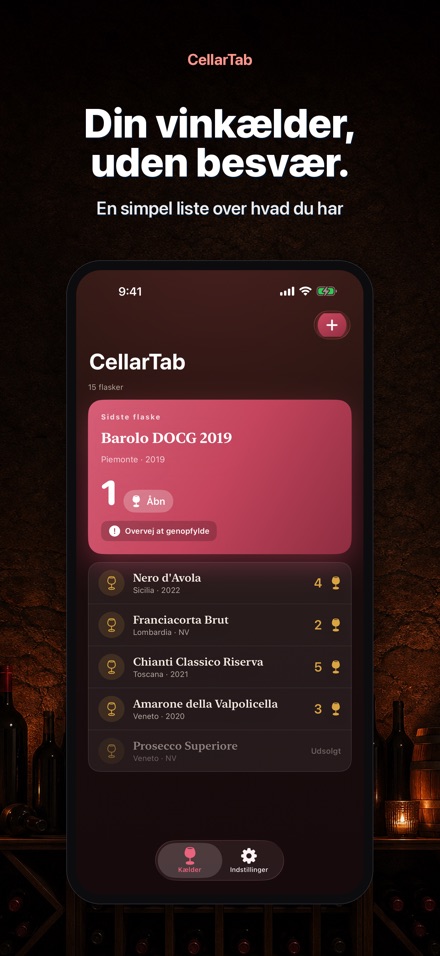 CellarTab: Vinkælder Log