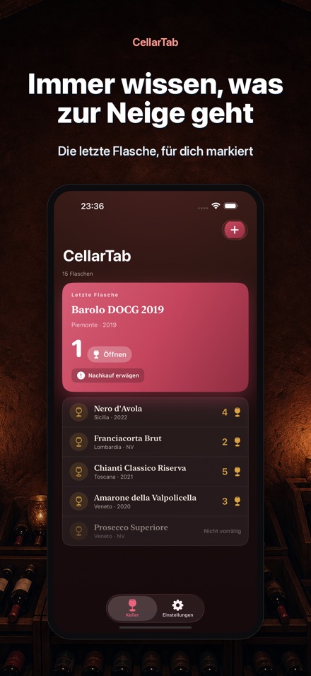 CellarTab: Weinkeller Notizen 2