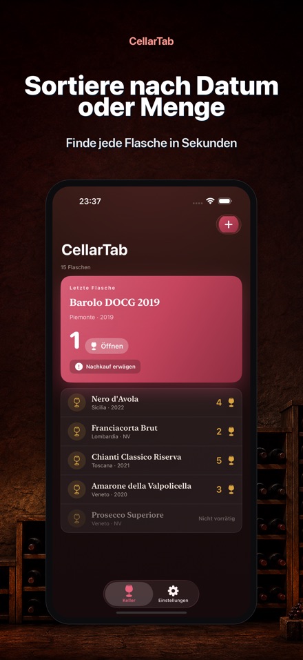 CellarTab: Weinkeller Notizen 3