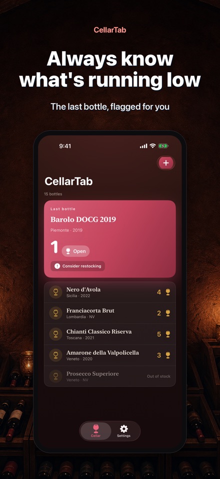 CellarTab: Wine Cellar Log 2