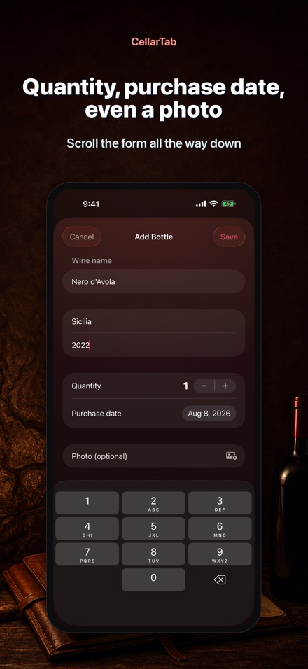 CellarTab: Wine Cellar Log 10