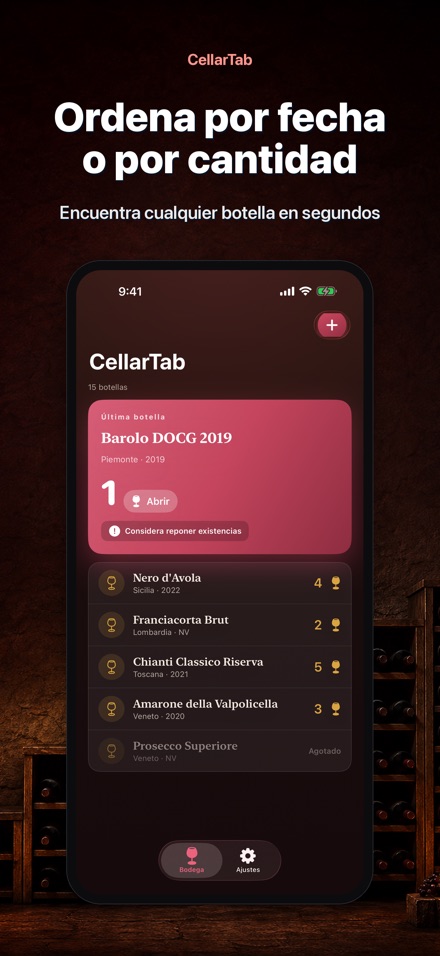 CellarTab: Registro de Bodega 3