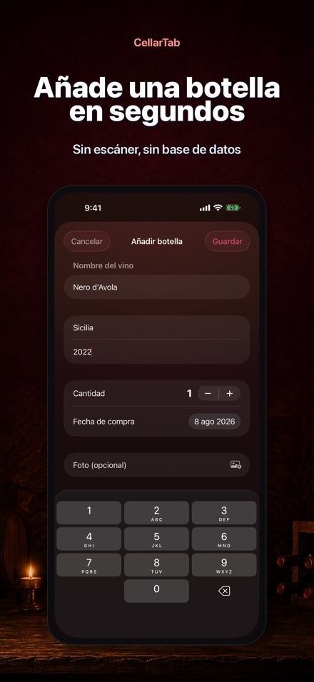 CellarTab: Registro de Bodega 4