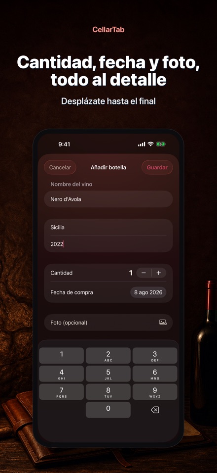 CellarTab: Registro de Bodega 10