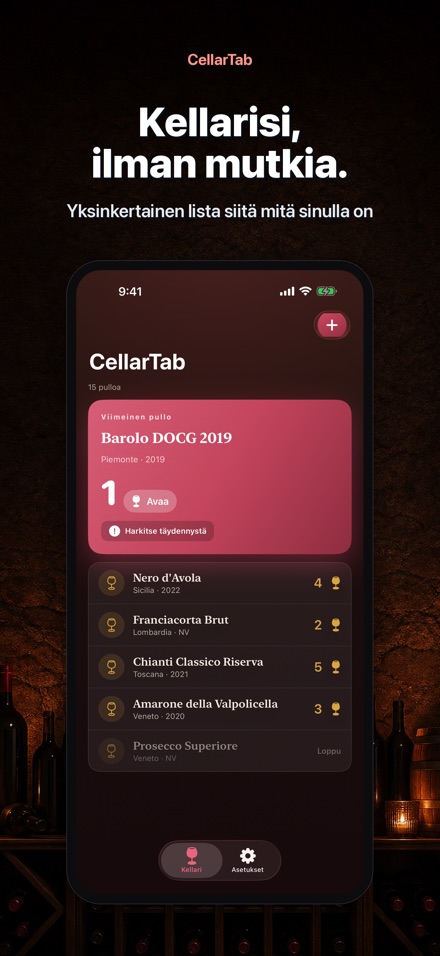 CellarTab: Viinikellari