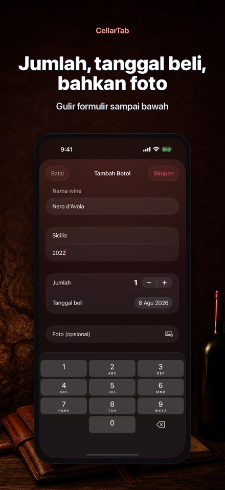 CellarTab: Catatan Kelas Wine 10