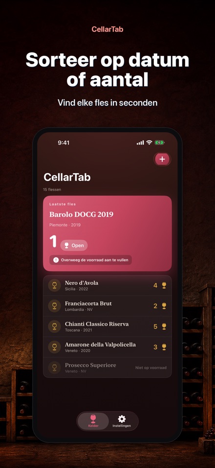 CellarTab: Wijnkelder Register 3