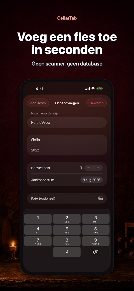 CellarTab: Wijnkelder Register 4