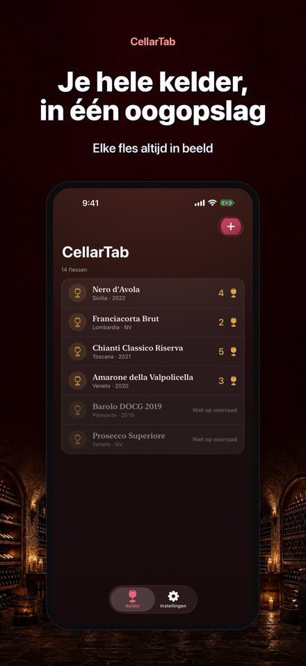 CellarTab: Wijnkelder Register 9