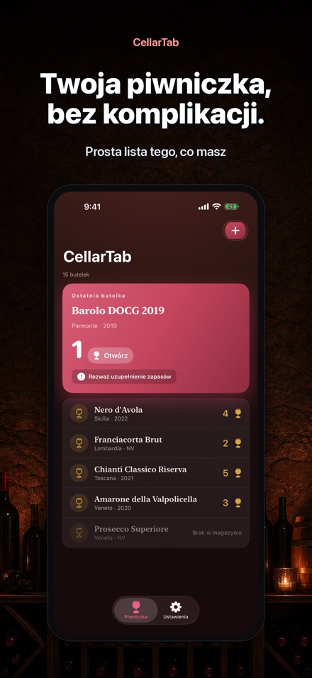 CellarTab: Ewidencja Winiarni